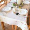 Finest Floral Coloring Rectangle Easter Tablecloth Non Iron Stain Resistant Table Cover 52x70 inch