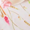 Finest Floral Coloring Rectangle Easter Tablecloth Non Iron Stain Resistant Table Cover 52x70 inch