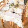 Finest Floral Coloring Rectangle Easter Tablecloth Non Iron Stain Resistant Table Cover 52x70 inch