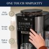 TrueBrew Drip Coffee Maker, Built in Grinder, Single Serve, 8 oz to 24 oz with 40 oz Carafe, Hot or Iced Coffee, Stainless